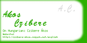 akos czibere business card